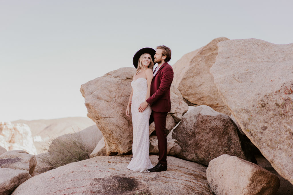Joshua Tree elopement at sunrise