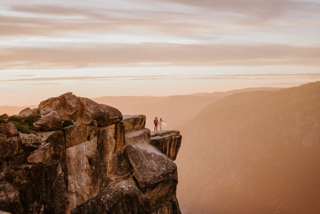 eloping at taft point at sunset