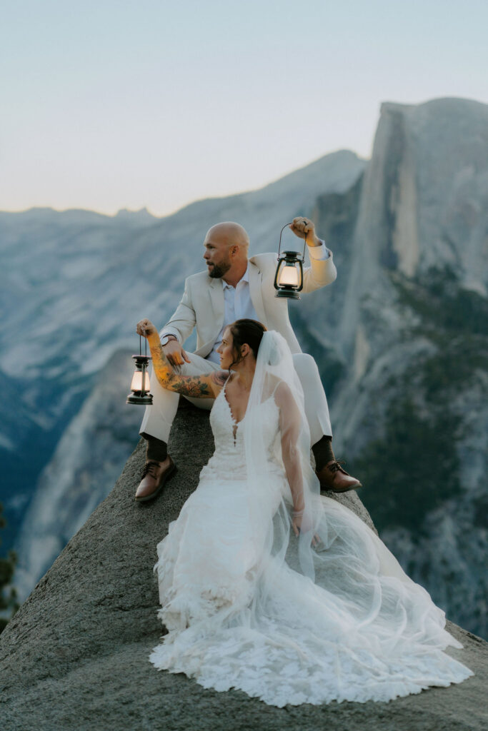 cute portrait of the bride and groom at their dream elopement