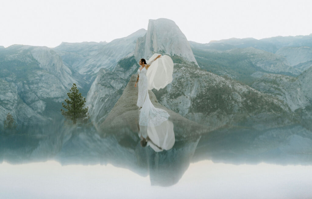 stunning picture of the bride at her dream elopement