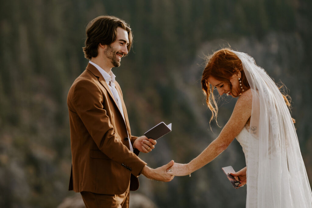 Vow exchange at Taft Point