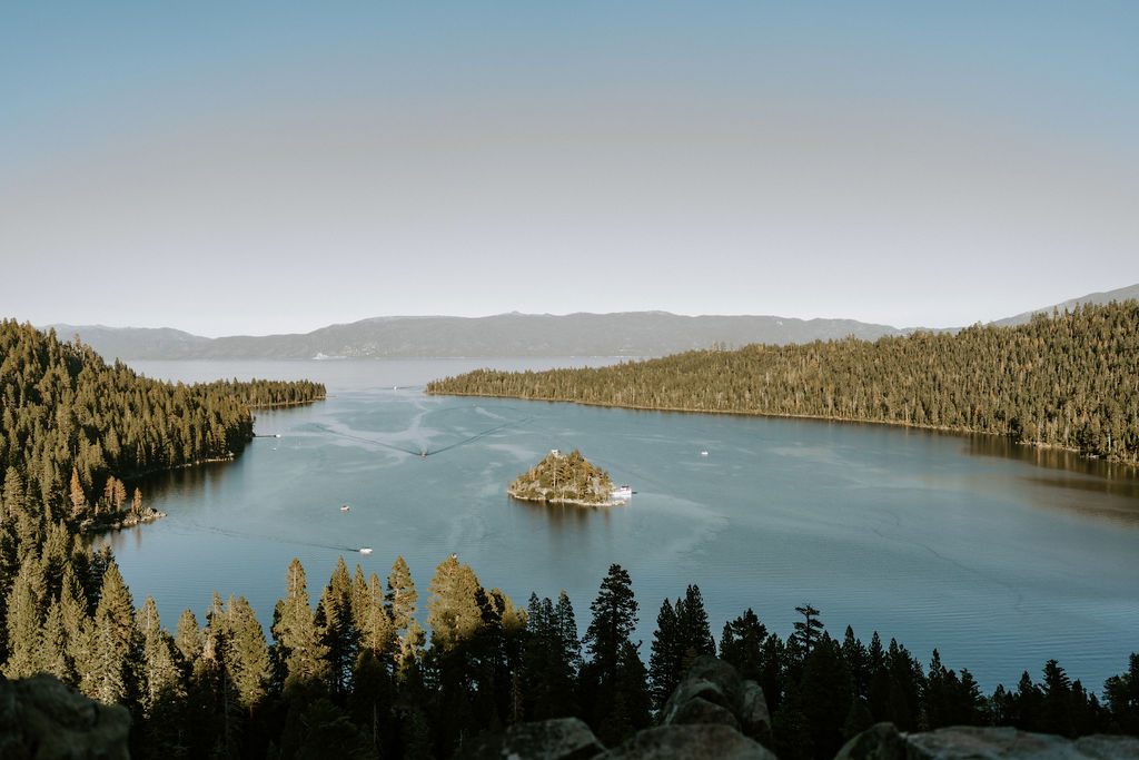 emerald bay sunset elopement