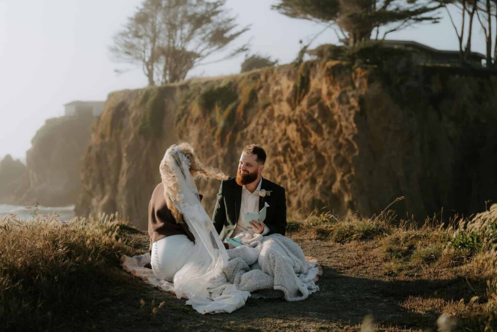 mendocino coast after a redwood elopement