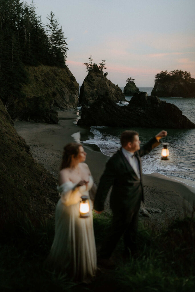 lantern photos at secret beach in brookings