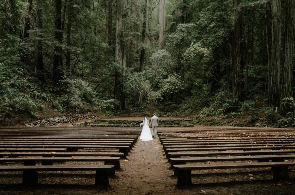 armstrong elopement couple walking in the ampitheatre