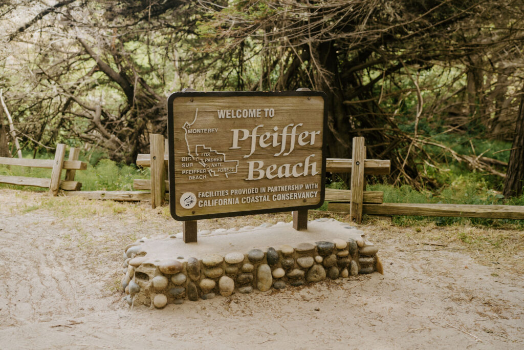 sign at pfeiffer beach