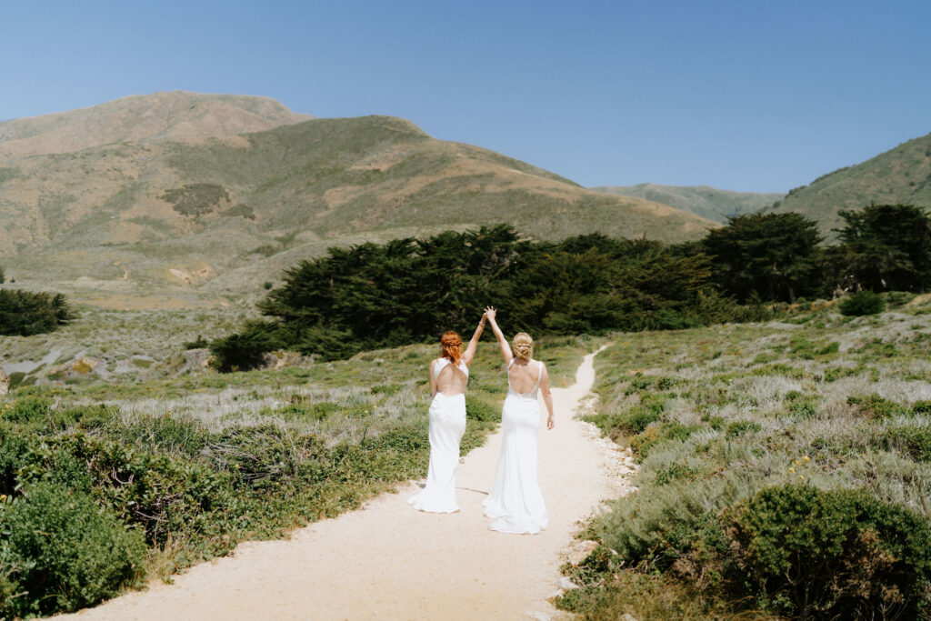 big sur eloping couple at garrapata state park
