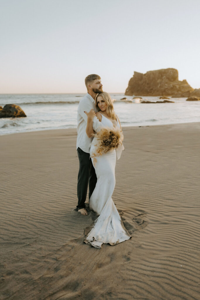 california redwood adventure elopement ending on the beach