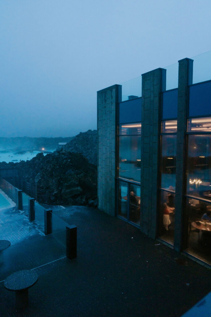 blue lagoon at night