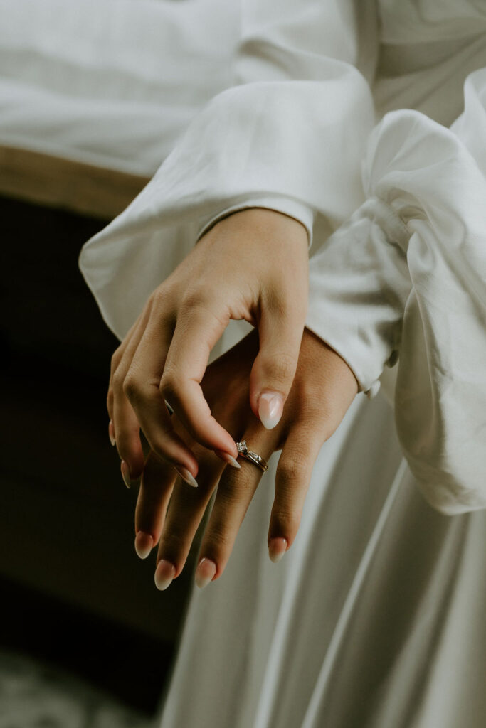 detail of hands