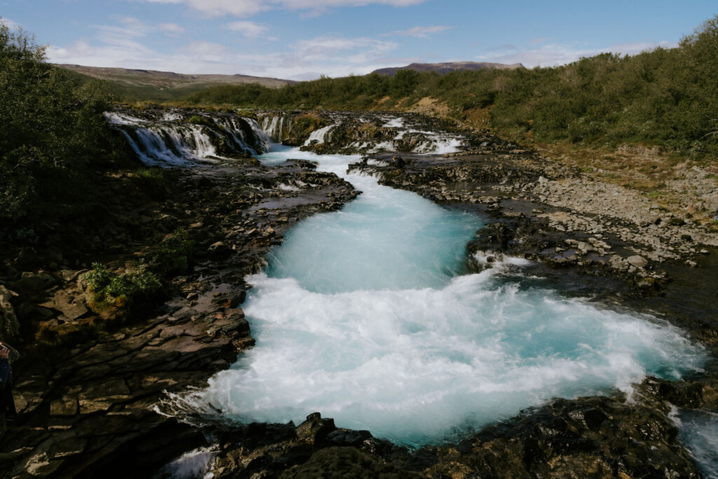 bruarfoss waterfall in iceland