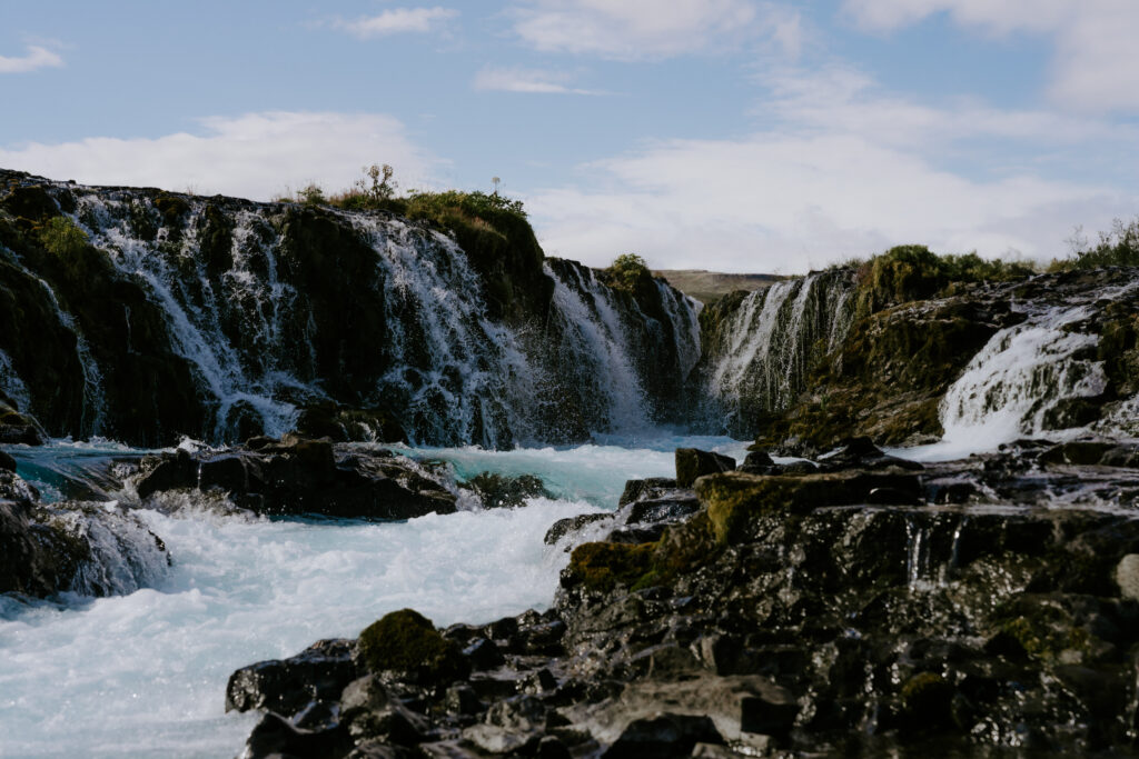 bluest waterfall in iceland