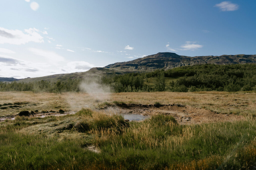 geyser in iceland on golden circle