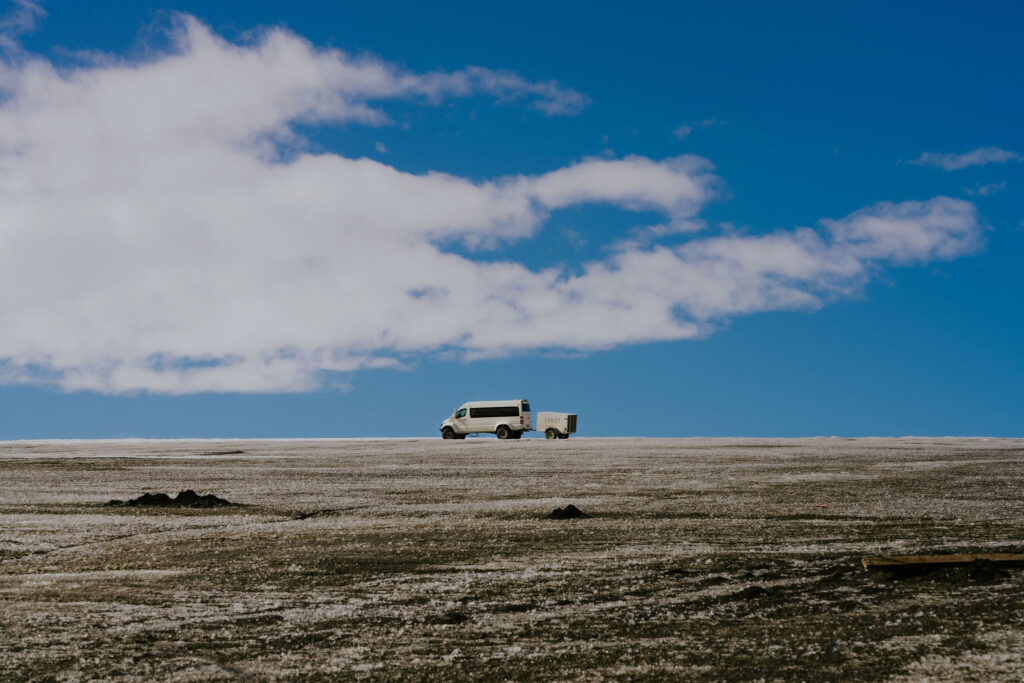 super jeep on glacier