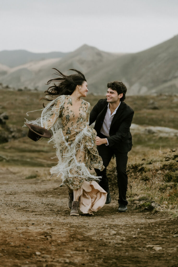 iceland couple eloping in the highlands