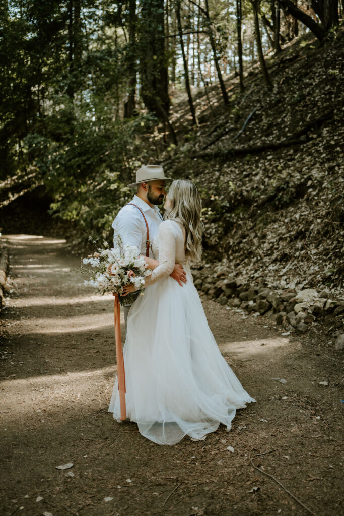 moody redwoods elopement in big sur