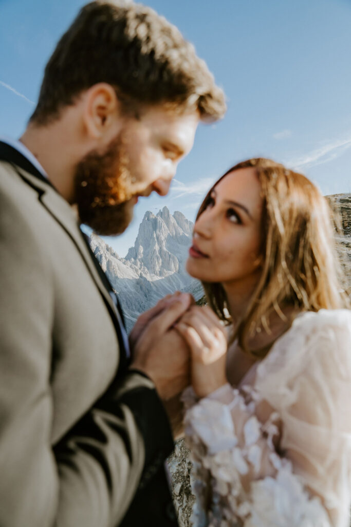 romantic and adventurous dolomites elopement day at cadini di misurina