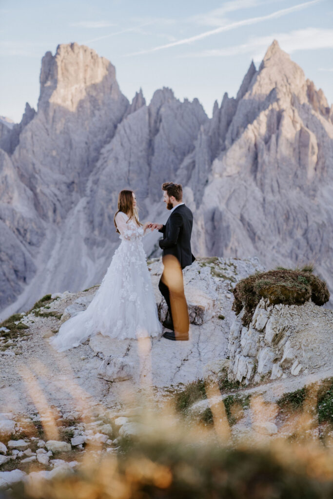 dolomites elopement ceremony at cadini di misurina