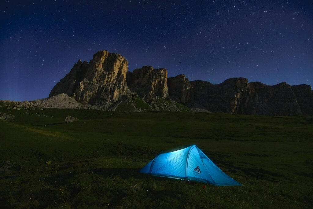 camping in the dolomites