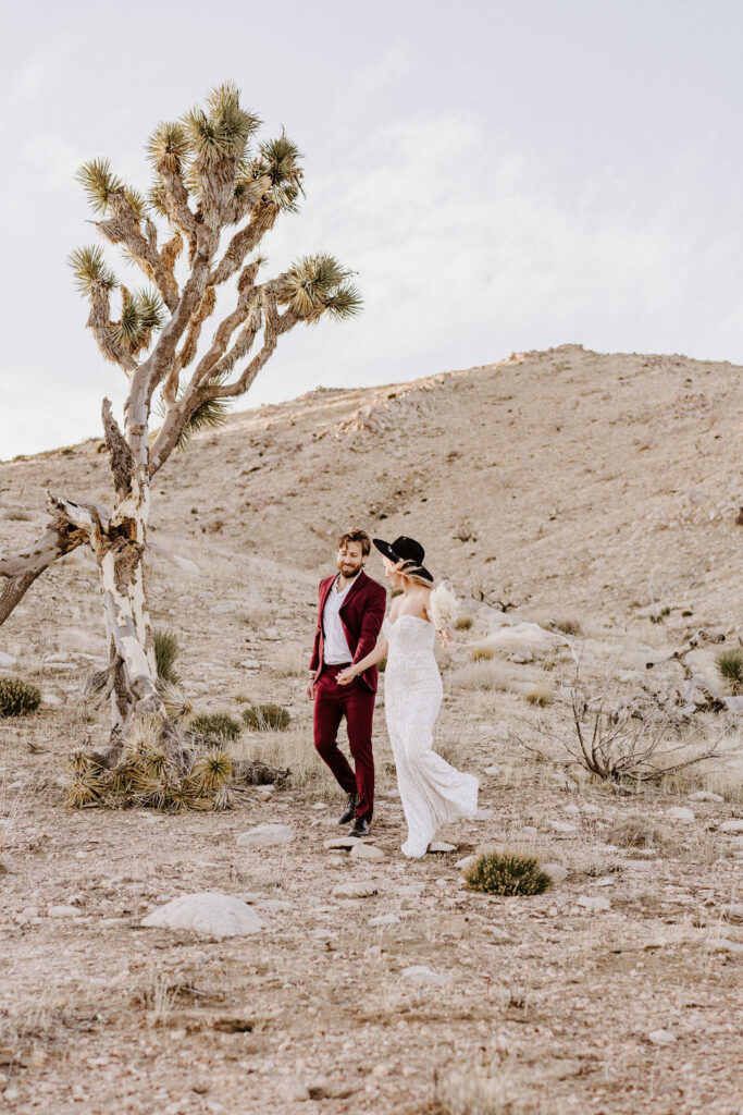 romantic joshua tree elopement