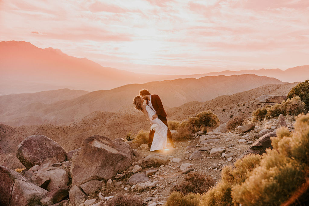 adventurous southern california elopement in joshua tree