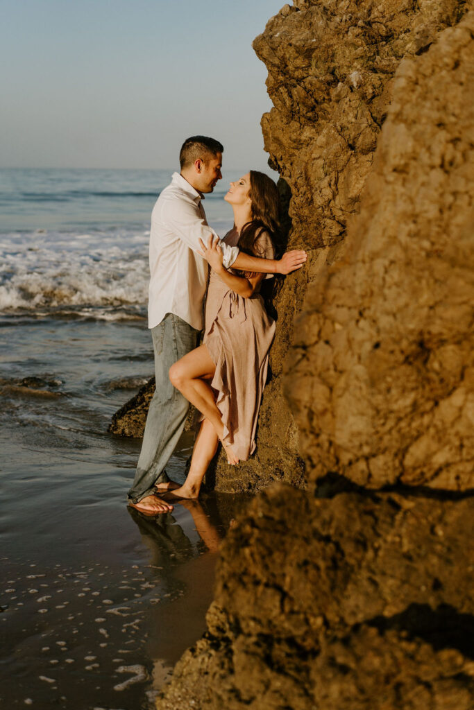 romantic beach elopement at el matador beach, SoCal