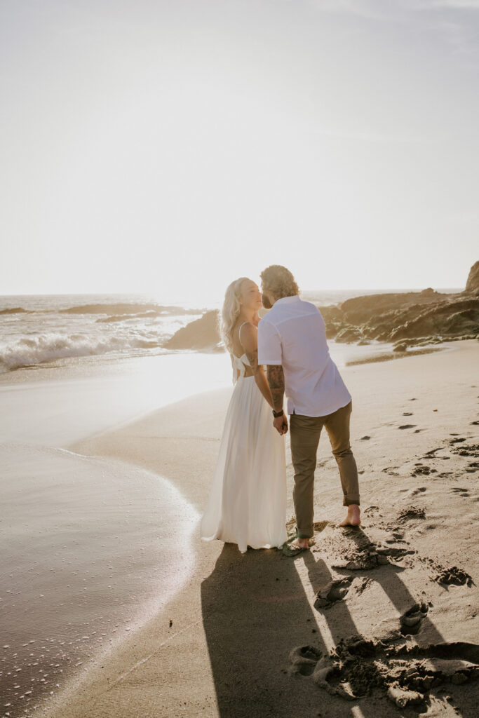 golden hour beach elopement at Laguna Beach, SoCal