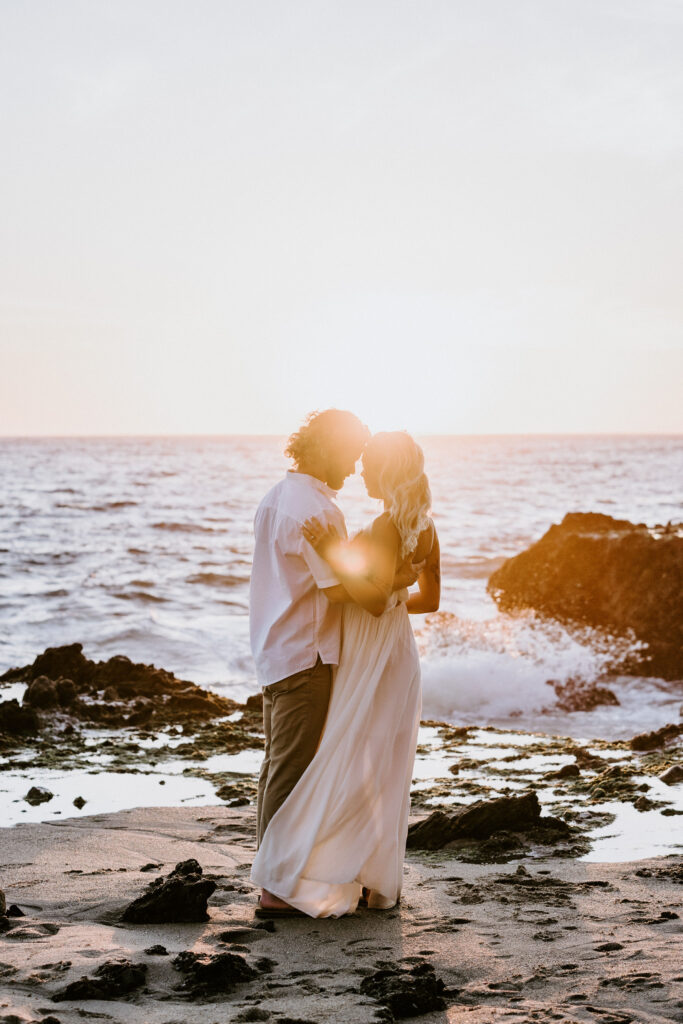 golden hour beach elopement at Laguna Beach, SoCal