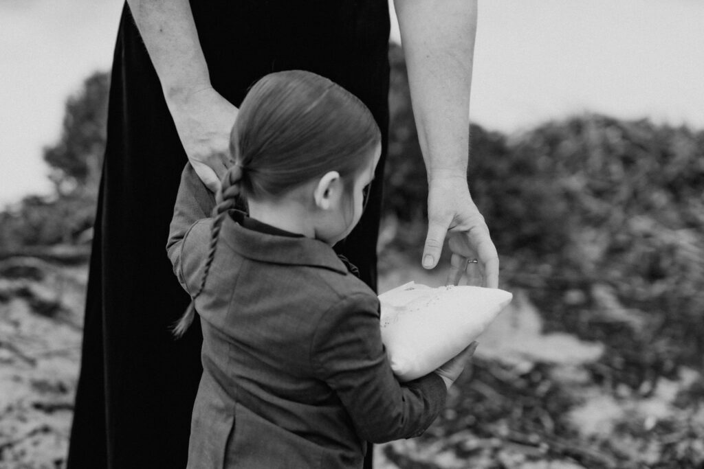 little boy being the ring bearer