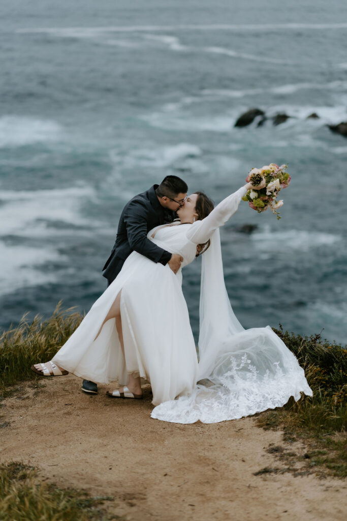adventurous California beach elopement in Big Sur