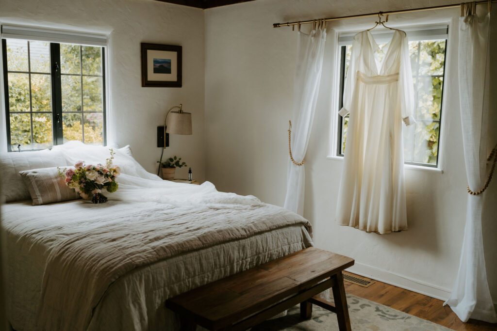 cozy airbnb bedroom for elopement