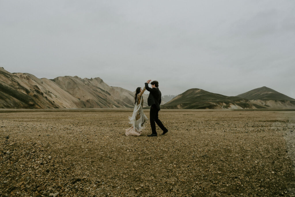 Intimate Elopement Ceremony at Landmannalaugar, Iceland