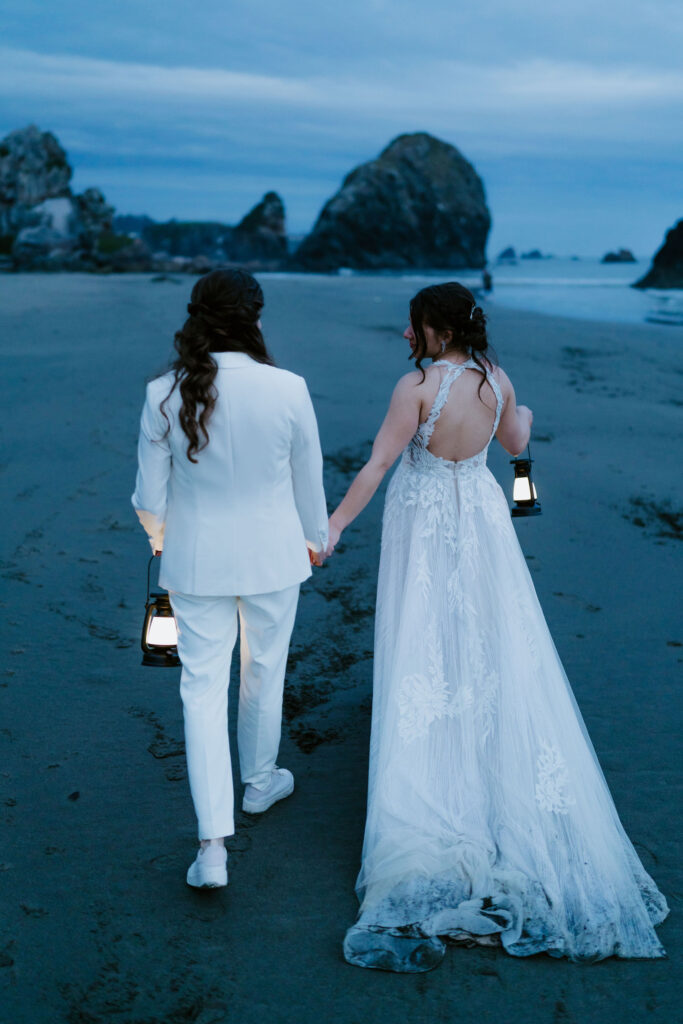 blue hour lantern photos at oregon  coast
