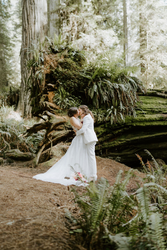 romantic lgbtq Redwoods Elopement in Jedediah Smith State Park
