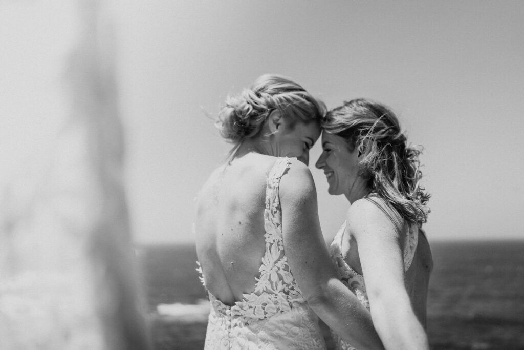sweet brides during their luxury elopement in big sur