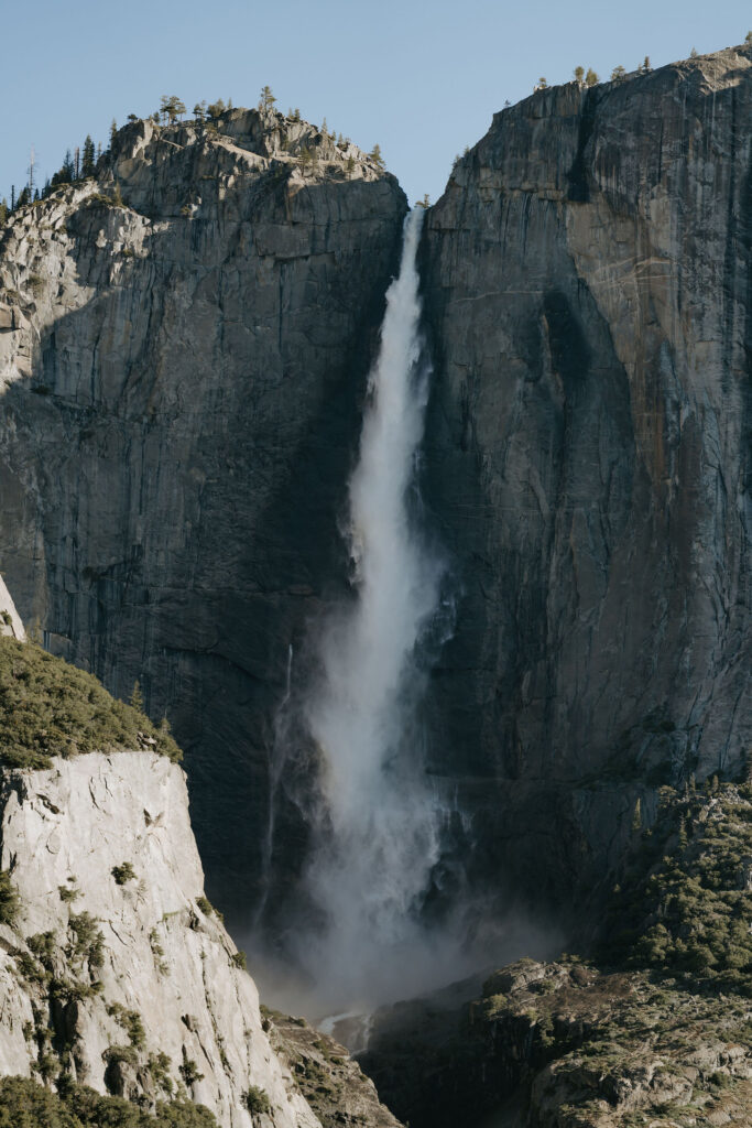 waterfall landscapes during spring in yosemite
