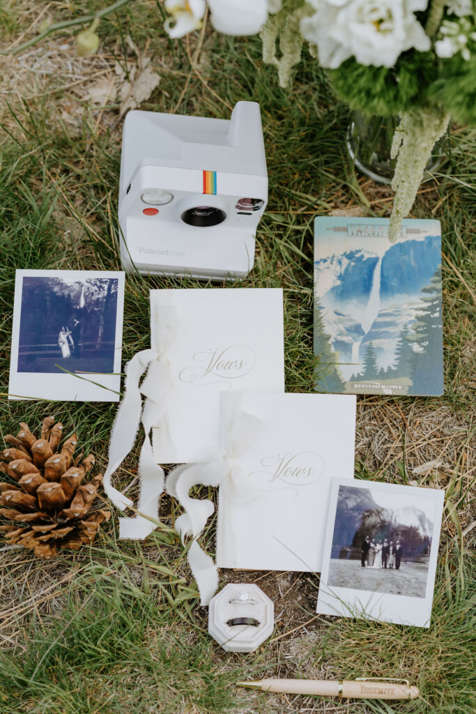 elopement detail flatlay