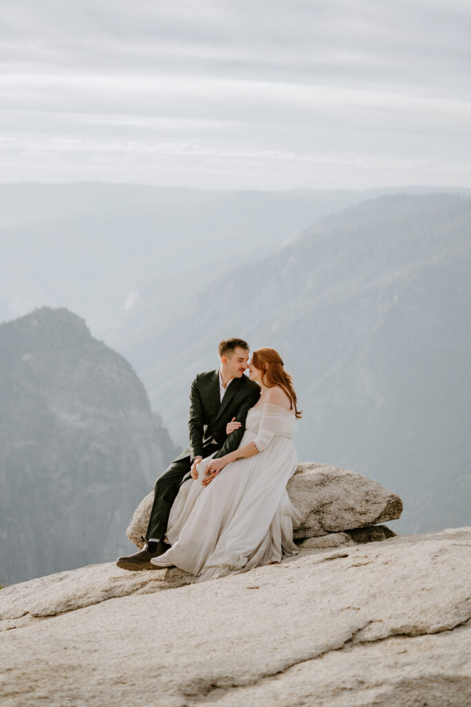 dreamy yosemite national park elopement overlooking mountains
