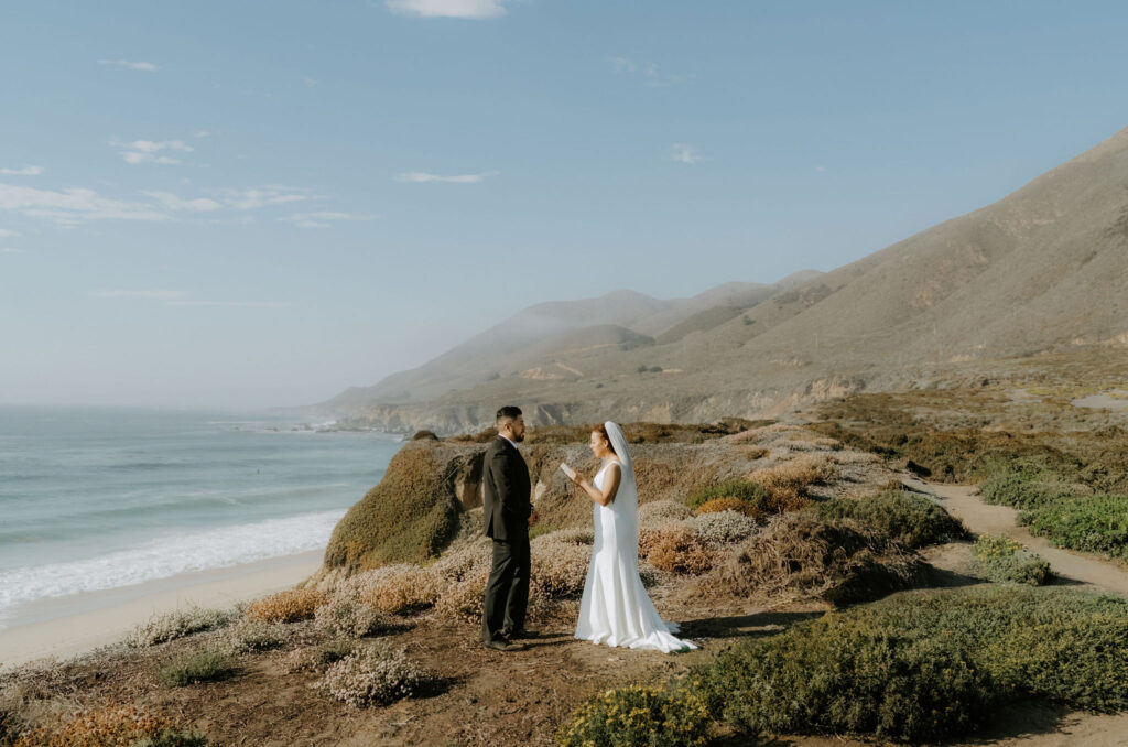 oceanside elopement ceremony in garrapata big sur