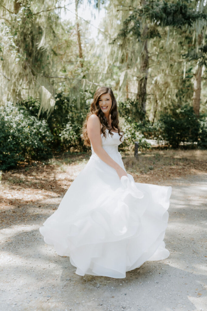 bridal portrait during fall redwoods elopement in Big Sur