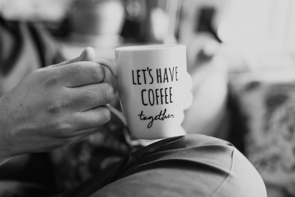 close up of a coffee mug