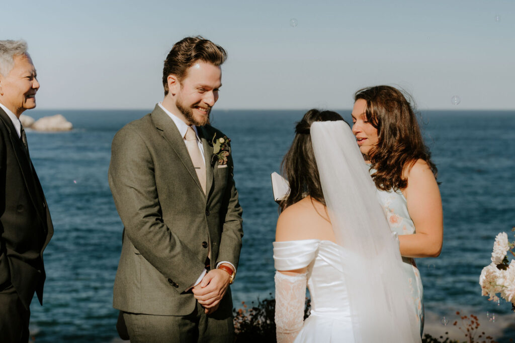 big sur coastal elopement ceremony at soberanes point
