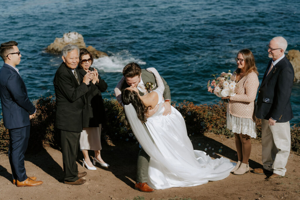 big sur coastal elopement ceremony at soberanes point