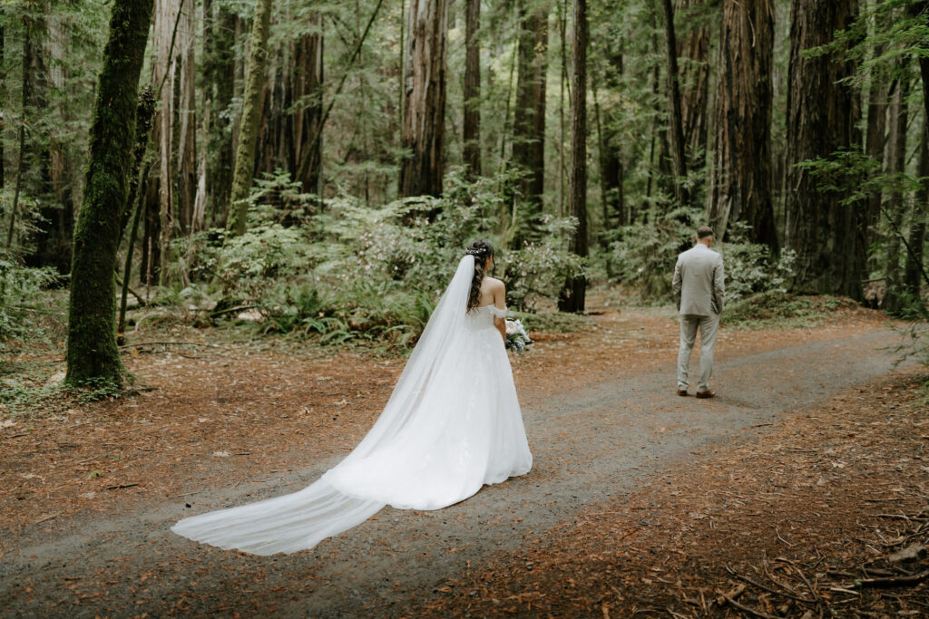forest elopement first look at armstong redwoods