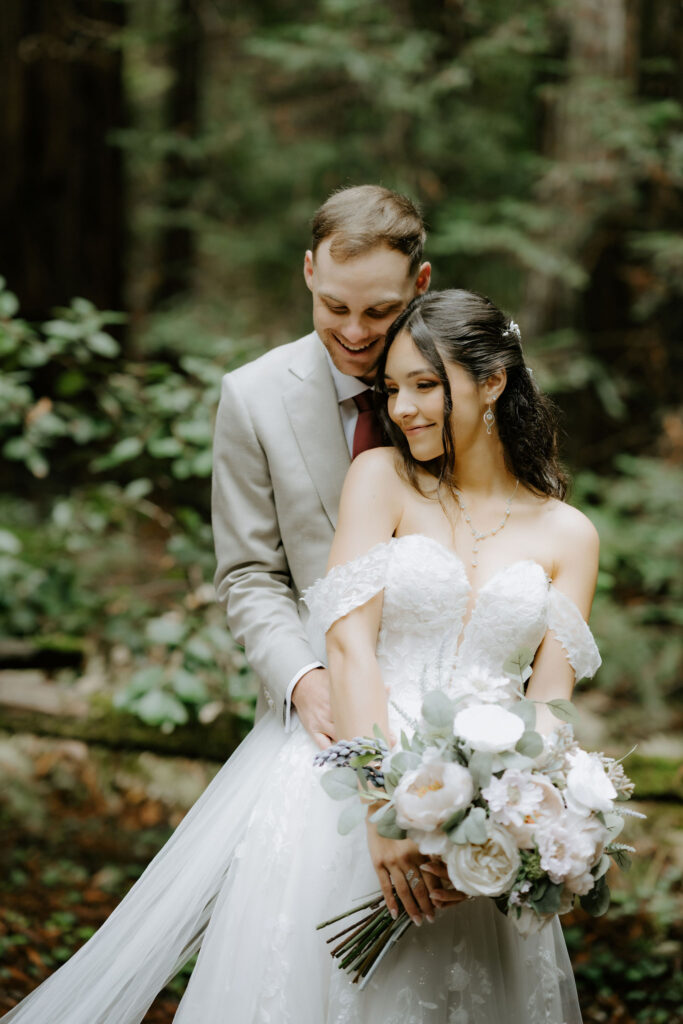fall forest elopement at armstrong redwoods