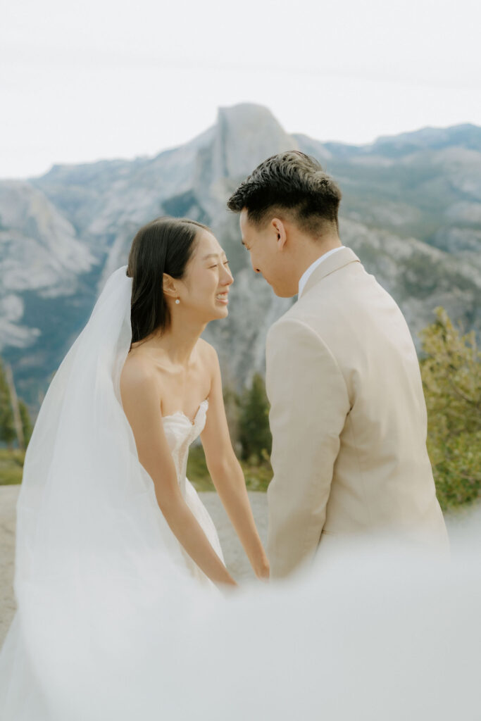 cute picture of the newlyweds at their dream elopement 