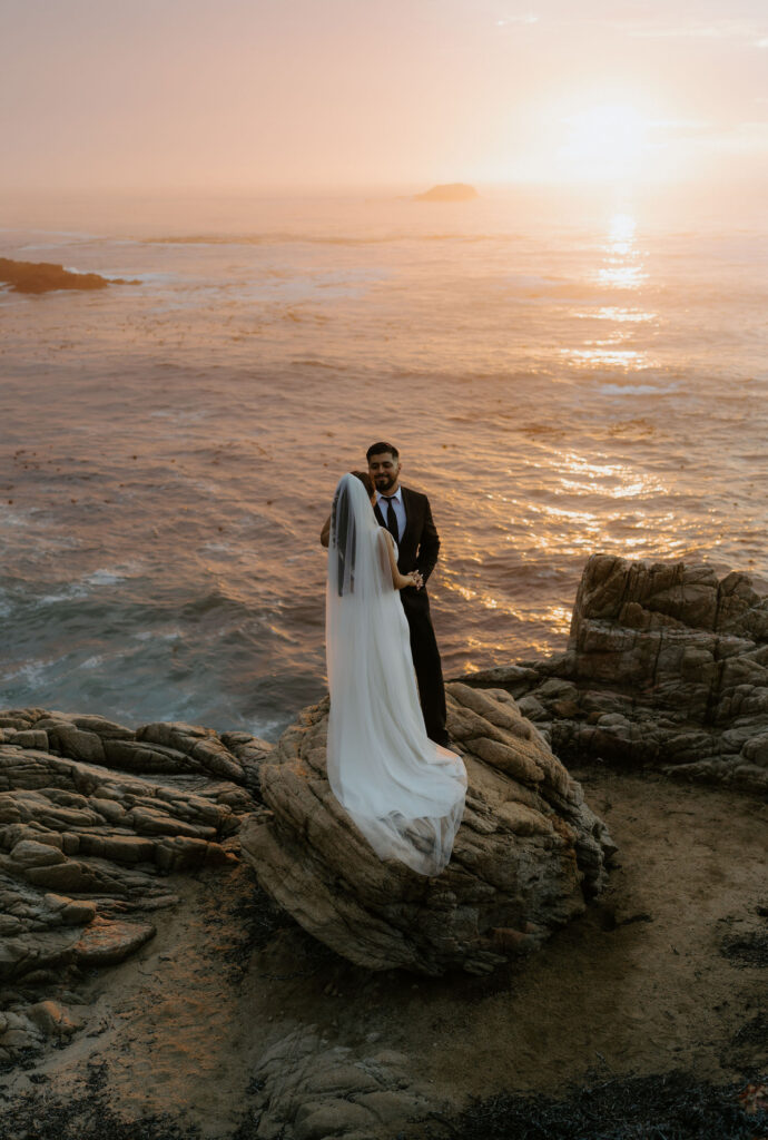 golden hour bridal portraits
