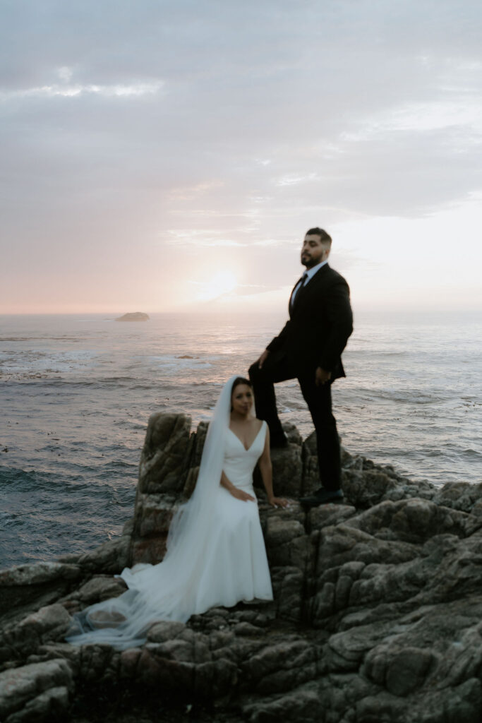 cute picture of the newlyweds at their dream bridal session