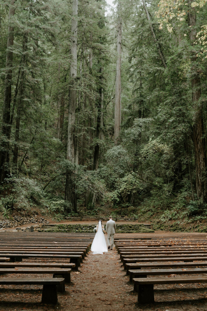 stunning portrait of the newlyweds after their elopement ceremony