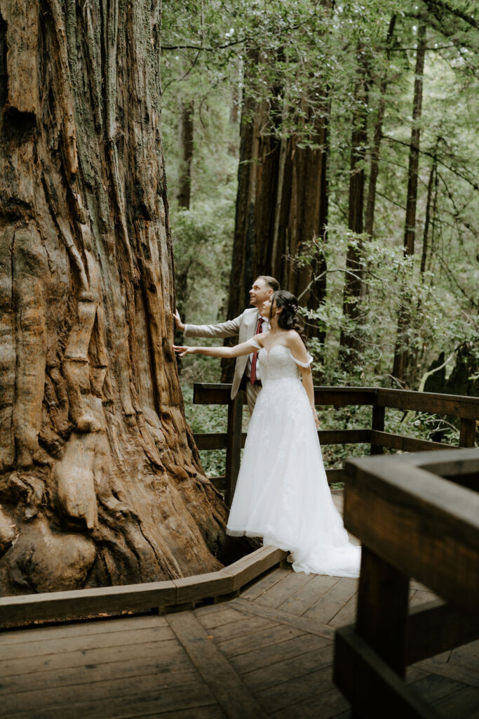 couple at their adventurous california elopement